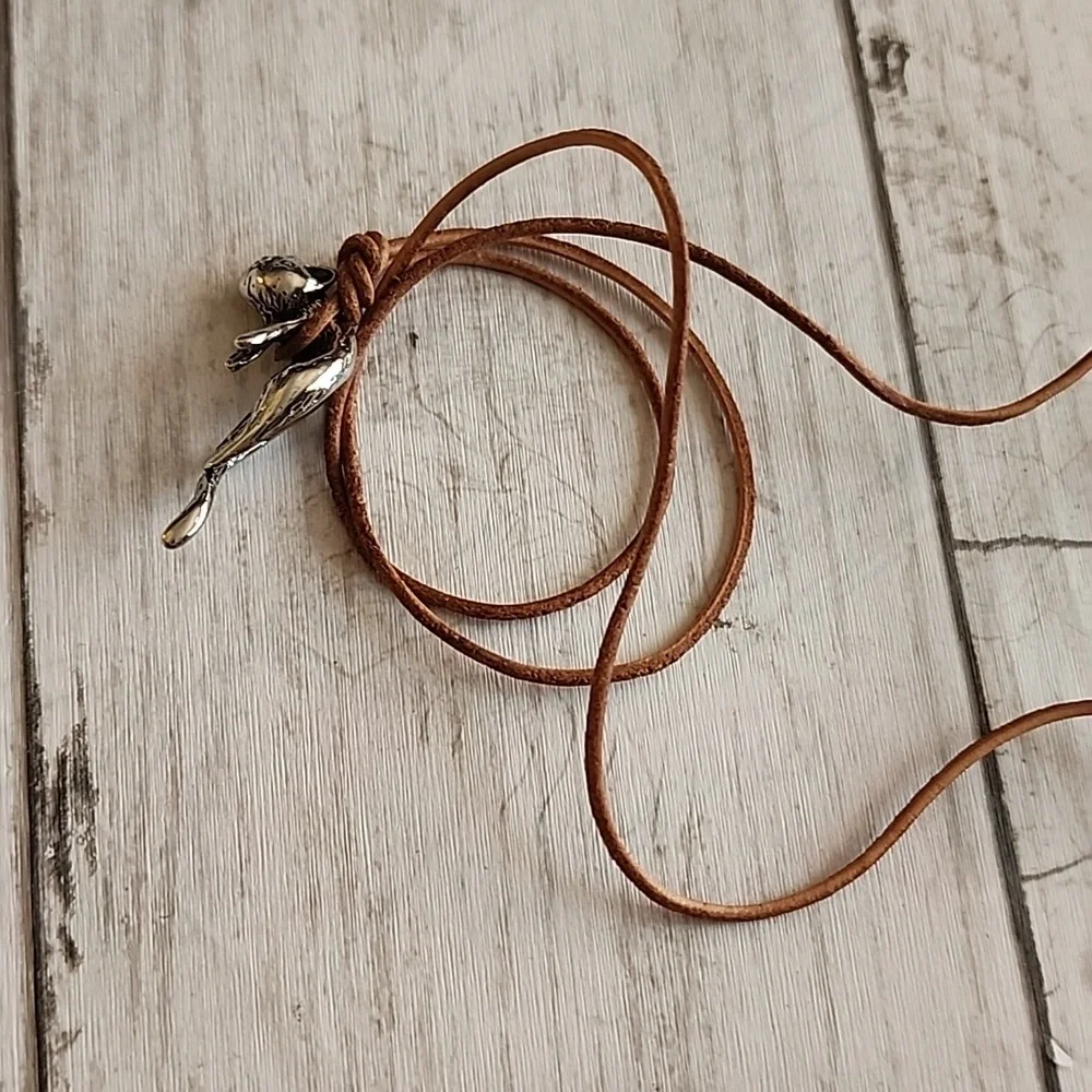 Hanging Cat leather Rope tie adjustable